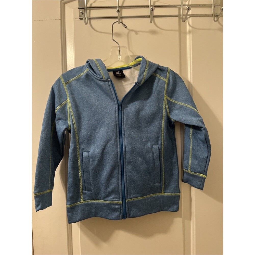 Starter Kids Unisex Full Zip Sweatshirt Hoodie Size S 6-7 Heather Blue